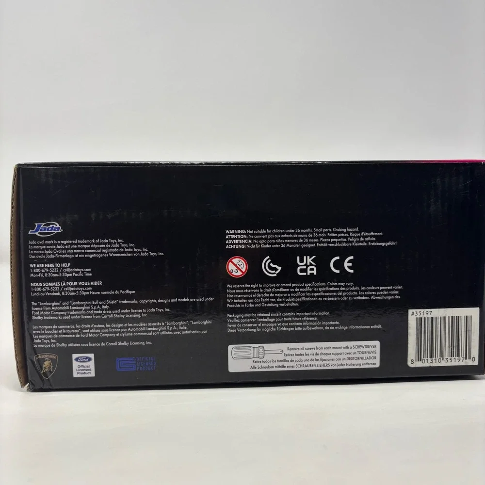 2024 Ford Mustang Dark Horse Jada Pink Slips Diecast Car Black Pink 1:24 New